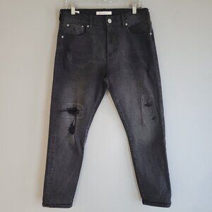 PacSun Slim Taper Jeans-distressed with tears at knees-size 30 x 30